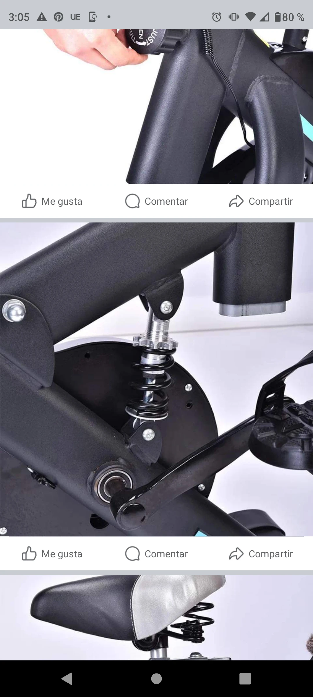 BICICLETA SPINNING PROFESIONAL 20kG VOLANTE - Imagen 4