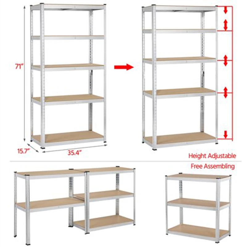 ESTANTE METÁLICO MODULAR 5 NIVELES - Imagen 7